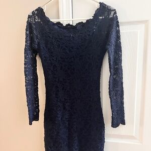 Jump Apparel  Elegant Navy Lace Dress